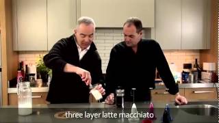 aerolatte  milk frother makes three layer caffè latte macchiato [upl. by Dachia]