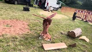 A fabulous range of wooden sculpture at Caerleon festival 2024 [upl. by Yendor]