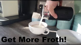 How to Get More Froth from Your Nespresso Coffee Aeroccino  Nespresso tips and help [upl. by Spieler985]