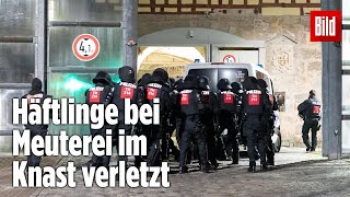 Gefängnismeuterei Polizei stürmt Knast in Thüringen  JVA Untermaßfeld [upl. by Sllew]